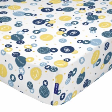 Fitted sheet HappyFriday LE PETIT PRINCE Multicolour 70 x 140 x 14 cm