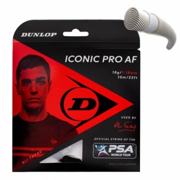 Squash strings DUNLOP ICONIC PRO AF 18G BLACK 10M SET