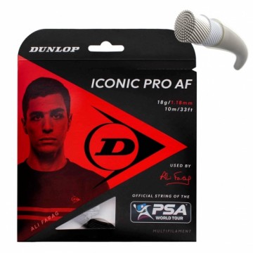 Squash strings DUNLOP ICONIC PRO AF 1,22MM 17G BLACK 10M SET