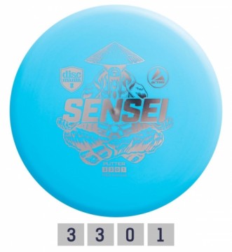 Discgolf DISCMANIA Putter SENSEI Active Light Blue 3/3/0/1