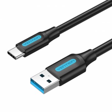 USB 3.0 A to USB-C Cable Vention COZBG 1.5m Black PVC