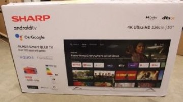 Sharp   | 50FP1EA | 50" (126cm) | Smart TV | Android TV | 4K UHD | DAMAGED PACKAGING, DAMAGED BAG