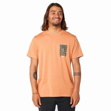 Vīriešu Krekls ar Īsām Piedurknēm Rip Curl Desti Animals Oranžs