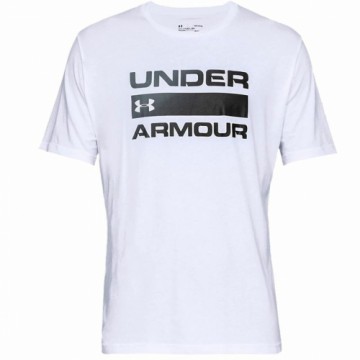 Vīriešu Krekls ar Īsām Piedurknēm Under Armour Team issue Wordmark Balts