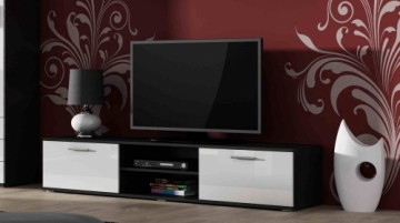 Cama Meble Cama TV stand SOHO 180 black/white gloss