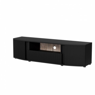 Cama Meble Cama RTV cabinet MICHELLE 178x35-47xH48 black/viking oak