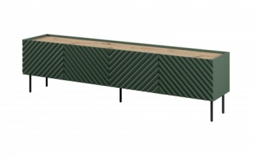 Cama Meble 4D RTV cabinet ONDA 200x40xH54.35 green (standing or wall mounted)