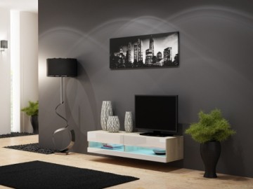 Cama TV stand VIGO NEW 30/140/40 sonoma/white gloss