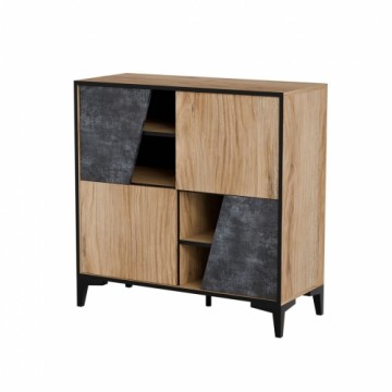 Cama Meble Cama 4D bookcase OVO 90x38xH90 oak/concrete