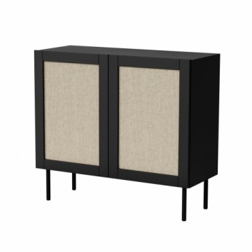 Cama Meble JUTA 2D chest of drawers 100x39.5x90 black + linol calabria