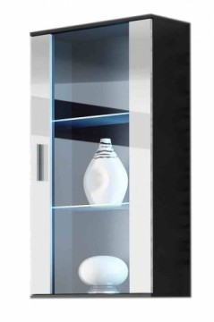 Cama hanging display cabinet SOHO black/white gloss