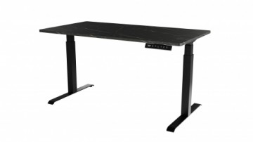 Cama Meble Desk with electric height adjustment MOON LONG 150x80x72-120 black/san sebastian