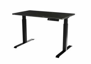 Desk with electric height adjustment MOON 121x67x72-120 black/san sebastian