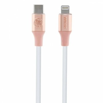 Guess Ebossed Logo USB-C | Lightning Cable 1.5m Fast Charging - Pink