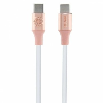 Guess Ebossed Logo USB-C | USB-C Cable 1.5m Fast Charging - Pink