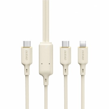 Dudao L7SF 2in1 cable USB-C - USB-C | Lightning 100W 1.2m - beige