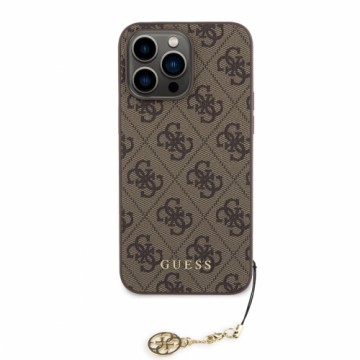 Guess 4G Charm Case for iPhone 15 Pro Max Tone on Tone Brown