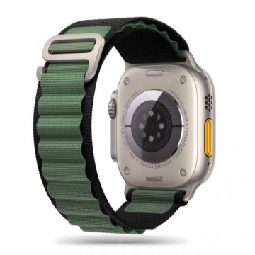 Tech-Protect Nylon Pro Strap for Apple Watch 4|5|6|7|8|9|SE|Ultra 1|2 (42|44|45|49 mm) - Black|Green