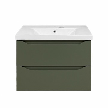 Washbasin cabinet Sevilla 70 with washbasin Sava 70 olive