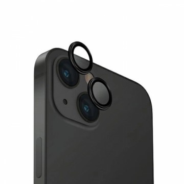 Uniq Optix Glass Aluminum Camera Lens Protector for iPhone 15 | 15 Plus Camera Lens with Applicator - Black