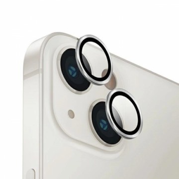 Uniq Optix Aluminum Camera Lens Protector for iPhone 14|14 Plus camera lens with applicator - silver