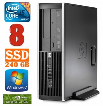 HP 8100 Elite SFF i5-650 8GB 240SSD GT1030 2GB DVD WIN7Pro