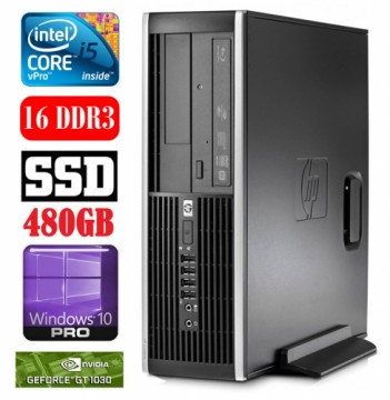 Hewlett-packard HP 8100 Elite SFF i5-650 16GB 480SSD GT1030 2GB DVD WIN10Pro