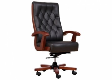 CONSUL leather armchair black