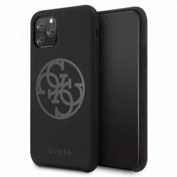 Guess GUHCN58LS4GBK iPhone 11 Pro black|czarny hard case Silicone 4G Tone On Tone