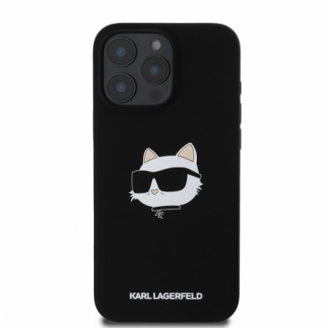 Karl Lagerfeld Liquid Silicone Choupette Head MagSafe Case for iPhone 16 Pro Max Black