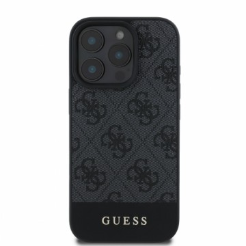 Guess PU 4G Stripe Case for iPhone 16 Pro Max Grey