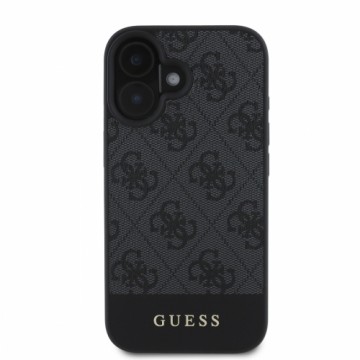 Guess PU 4G Stripe Case for iPhone 16 Grey