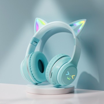 Goodbuy Strange Eyes wireless headsets for kids | bluetooth 5.1 light blue