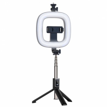 OEM Selfie Stick - with detachable bluetooth remote control, tripod and ring lamp - P40D-1 Black