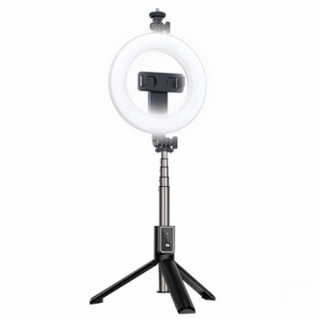 OEM Selfie Stick - with detachable bluetooth remote control, tripod and ring lamp - P40D-2 Black