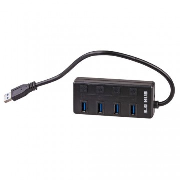 Akyga Hub AK-AD-33 USB active USB A (m) | 4x USB A (f) switches ver. 3.0 15cm