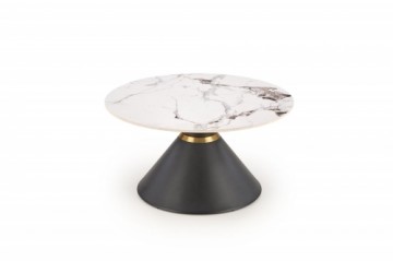 Halmar GORETTI coffee table, white marble / black