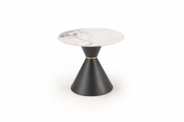 Halmar GORETTI_S coffee table, white marble / black