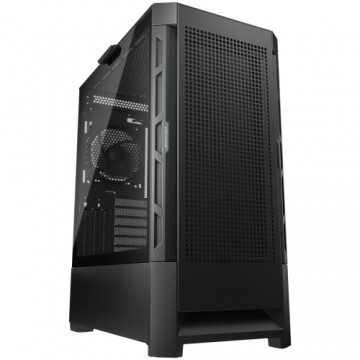 Cougar Gaming COUGAR | Case Airface Black | PC Case | Mid Tower / Mesh Front Panel / 1 x 120mm Fan / TG Left Panel / Black