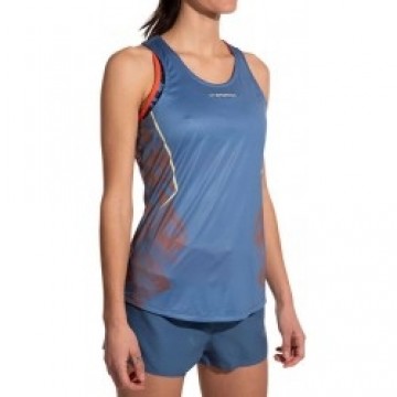 La Sportiva Krekls PACER Tank W XL Moonlight/Cherry Tomato