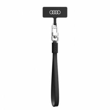 Audi uniwersalna smycz do telefonu 28cm 10mm Leather czarny|black AU-HSLSL-GT|D1-BK