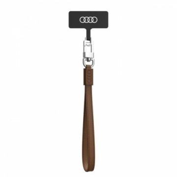 Audi uniwersalna smycz do telefonu 28cm 10mm Leather brązowy|brown AU-HSLSL-GT|D1-BN