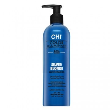 CHI Color Illuminate Silver Blonde Blue šampūns tonēts šampūns platīna blondiem un sirmiem matiem 355 ml