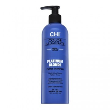 CHI Color Illuminate Platinum Blonde Purple Shampoo осветляющий шампунь для платиновых блондинок и седых волос 355 мл