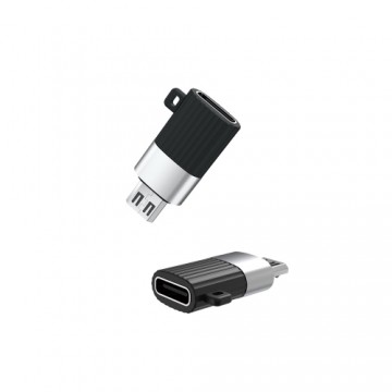 XO  NB149-C micro USB to USB-C Adapter (Black)