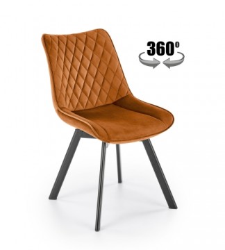 Halmar K520 chair, cinnamon / black