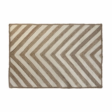 Paklājs DKD Home Decor Scandi Balts Gaiši brūns Džuta (160 x 230 x 1 cm)