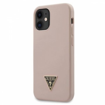 Guess GUHCP12SLSTMLP iPhone 12 mini 5,4" jasnoróżowy|light pink hardcase Silicone Triangle Logo