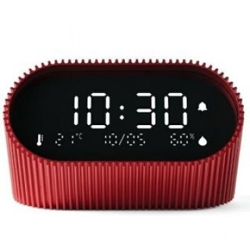 LEXON   Lexon Ray Clock Budzik z czujnikiem temperatury i wilgotności czerwony/saguine red LR155SR3