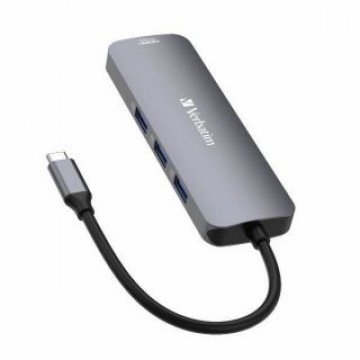 Verbatim   Verbatim Adapter Hub USB-C - 2xHDMI/ 3xUSB-A/SD/microSD/USB-C aluminium/aluminum 32151